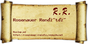 Rosenauer Renátó névjegykártya